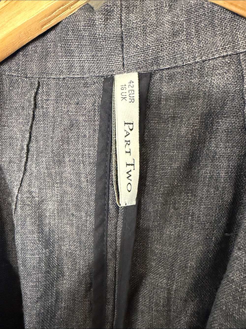 Part Two Textured Dark Gray Women's Blazer Jacket 42 Eur / 16 UK - Picture 3 of 13